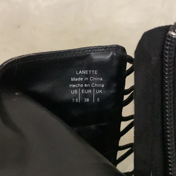 Mix No 6 - Black Suede Boot - 5 inch heel - Open Toe - Picture 7 of 9